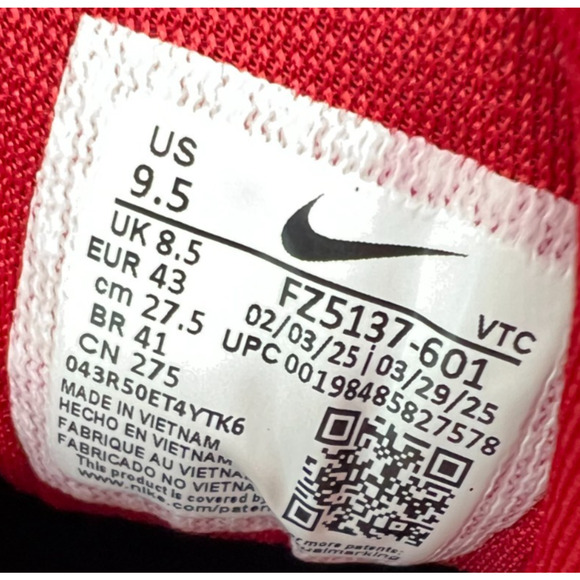 Nike Air Zoom Pegasus 41 Oklahoma Sooners FZ5137-601 Men\'s Size 9.5 main image 5